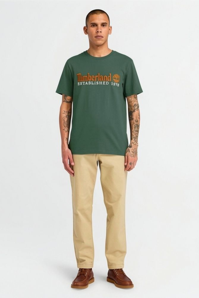 טי-שירט עם רקמת לוגו Timberland לגברים