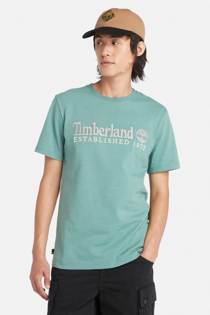 טי-שירט עם רקמת לוגו Timberland לגברים