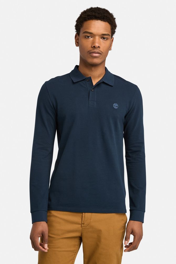 חולצת פולו ארוכה ואיכותית Timberland® לגבר