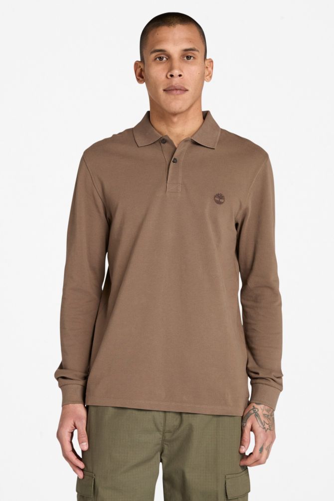 חולצת פולו ארוכה ואיכותית Timberland® לגבר