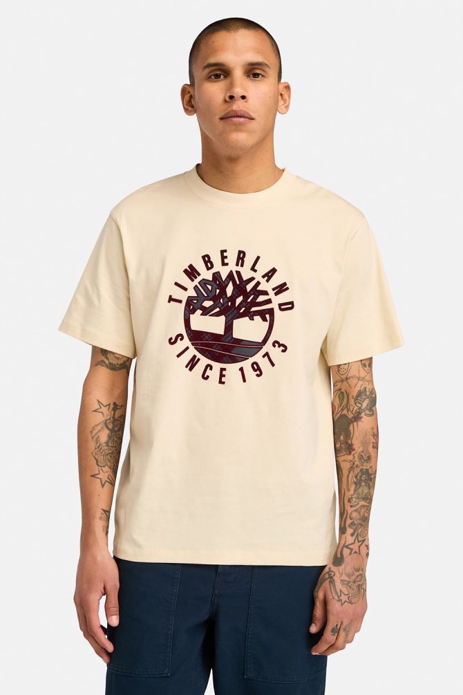 טי שירט עם תבליט לוגו Timberland®  1973 לגברים