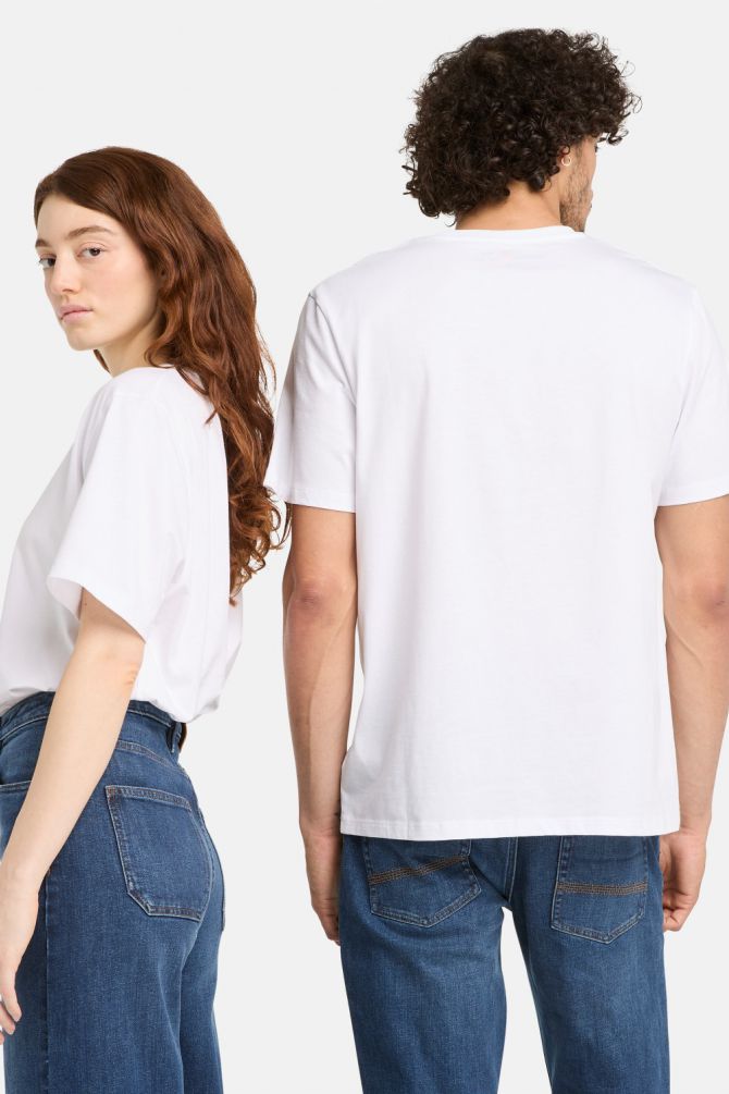 טי שירט יוניסקס עם שרוולים קצרים והדפס Timberland