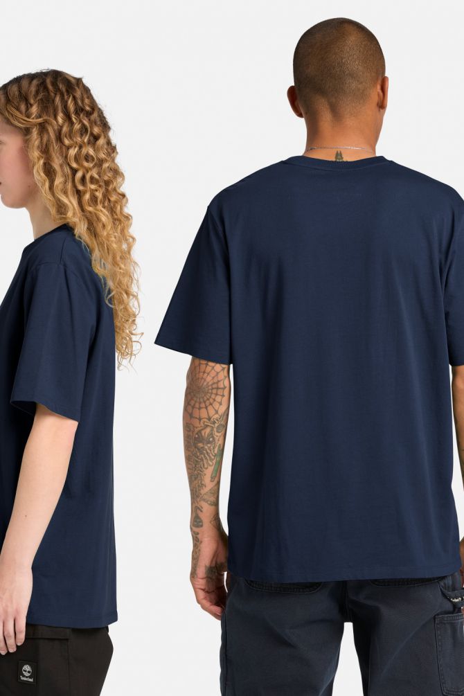 טי שירט יוניסקס עם שרוולים קצרים והדפס Timberland