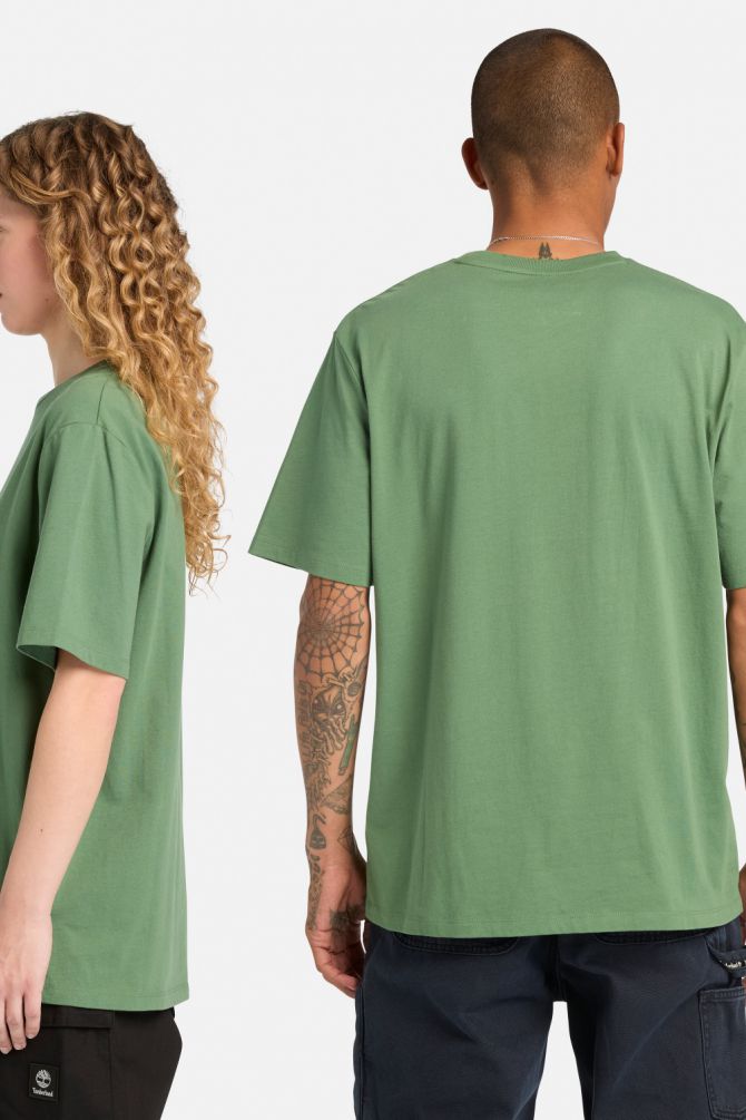 טי שירט יוניסקס עם שרוולים קצרים והדפס Timberland