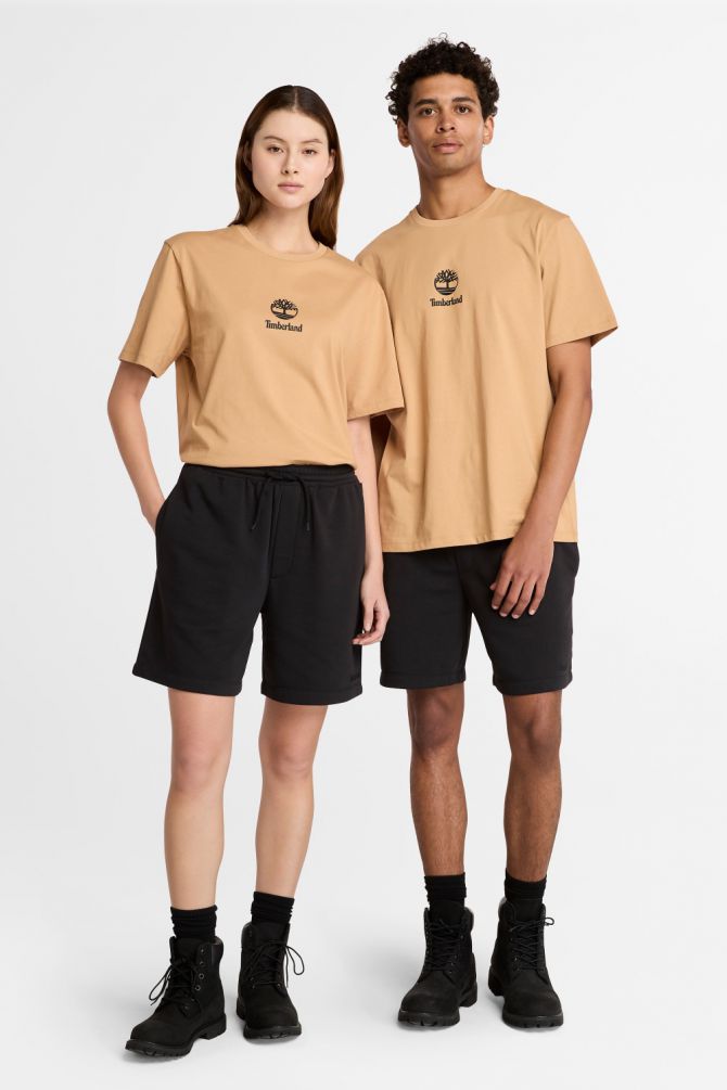 טי שירט יוניסקס עם שרוולים קצרים והדפס Timberland