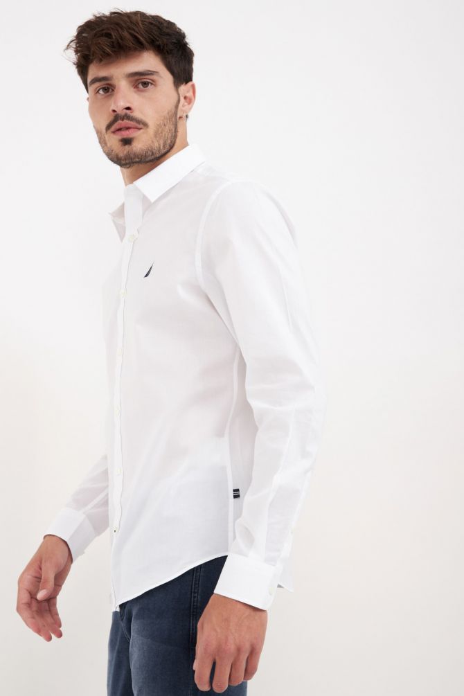 חולצה מכופתרת איכותית עם לוגו Nautica לגברים