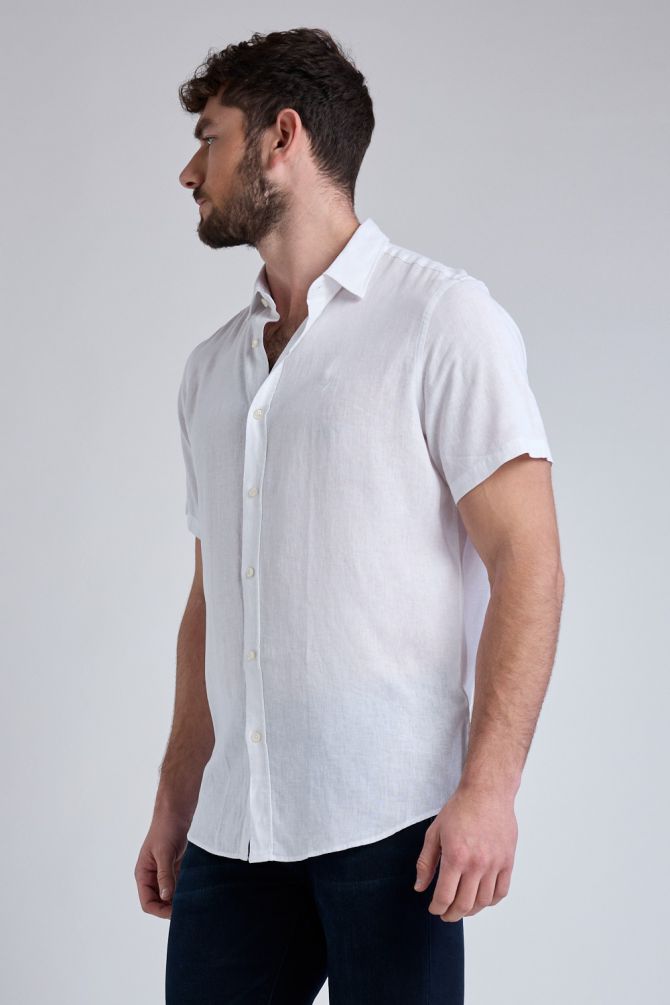 חולצה מכופתרת עם שרוולים קצרים ולוגו Nautica רקום לגברים