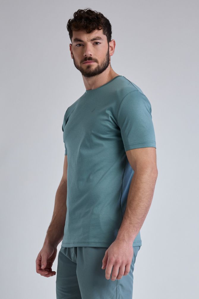 טי שירט קצרה עם לוגו Nautica לגברים