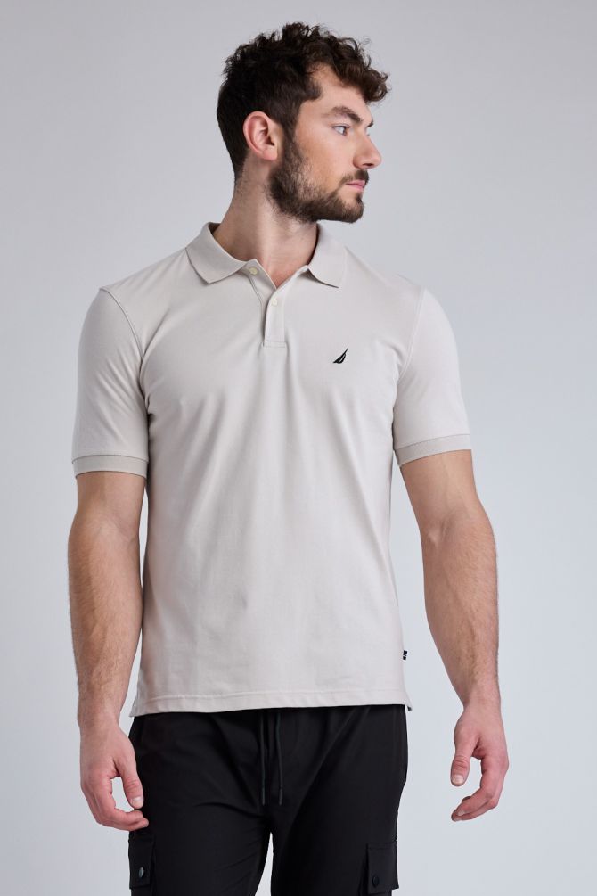 חולצת פולו Nautica קצרה עם לוגו רקום גברים