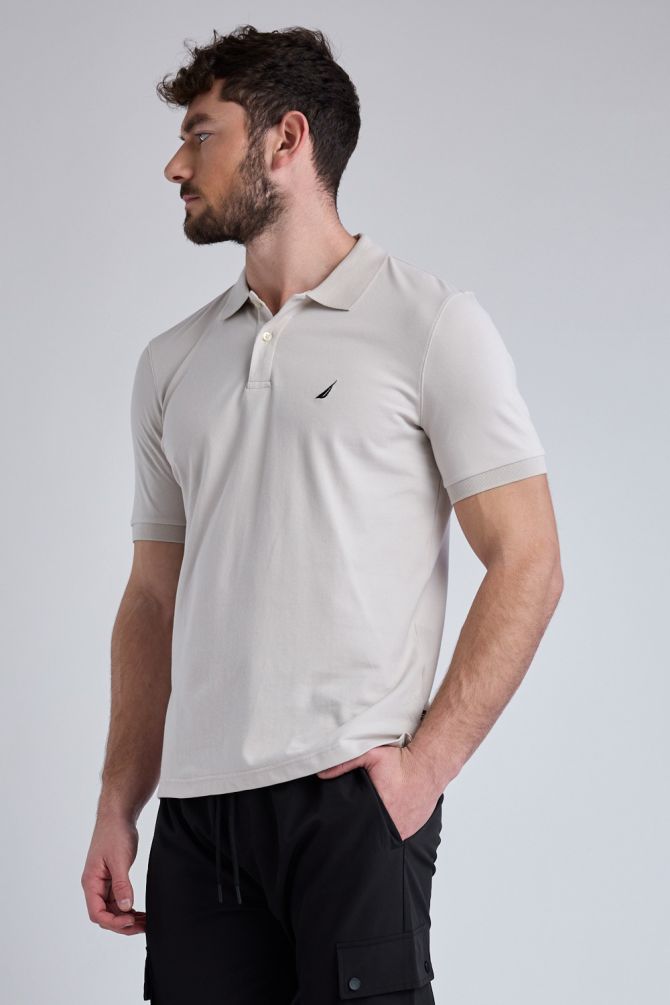 חולצת פולו Nautica קצרה עם לוגו רקום גברים