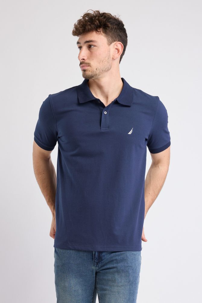 חולצת פולו Nautica קצרה עם לוגו רקום גברים