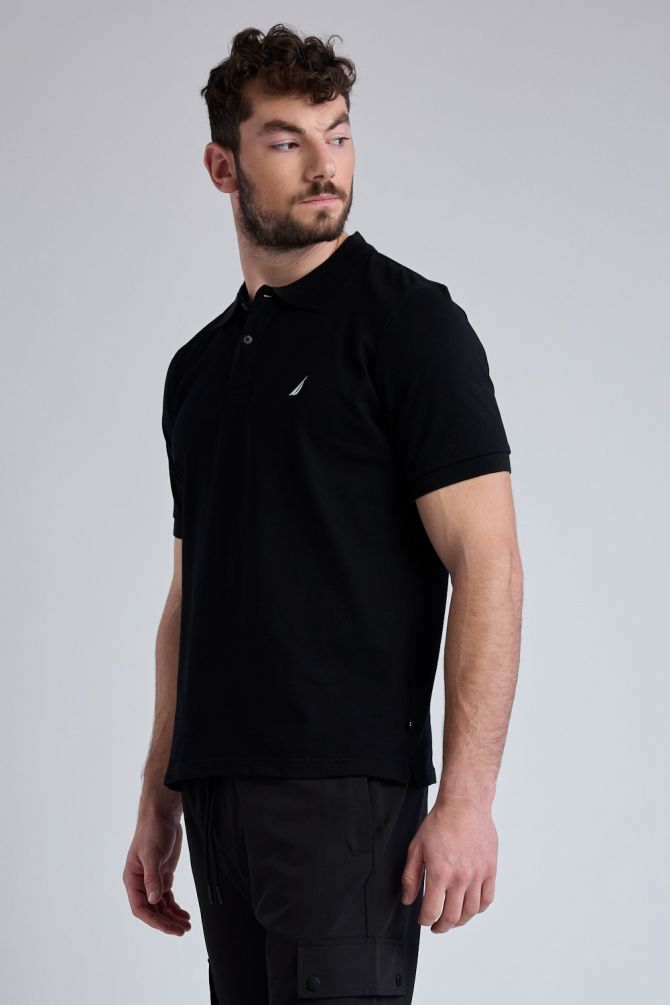 חולצת פולו Nautica קצרה עם לוגו רקום גברים