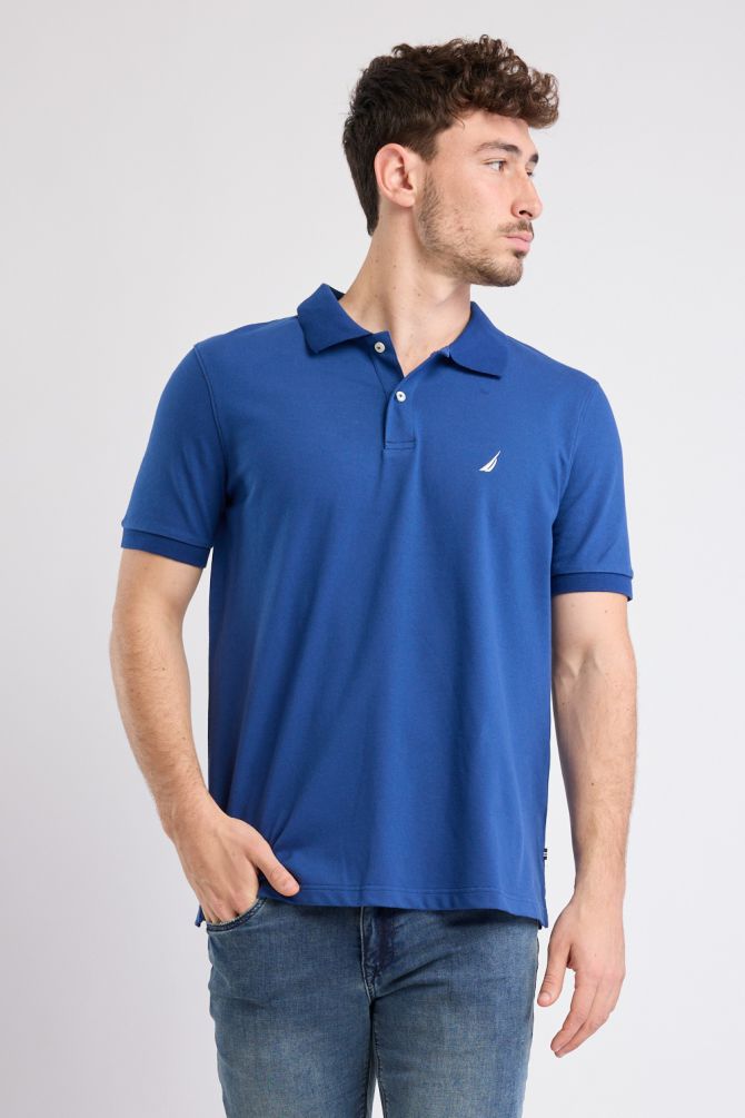 חולצת פולו Nautica קצרה עם לוגו רקום גברים