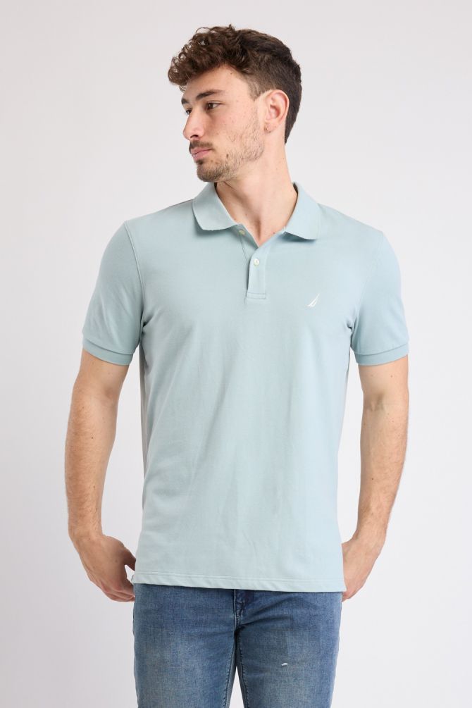 חולצת פולו Nautica קצרה עם לוגו רקום גברים