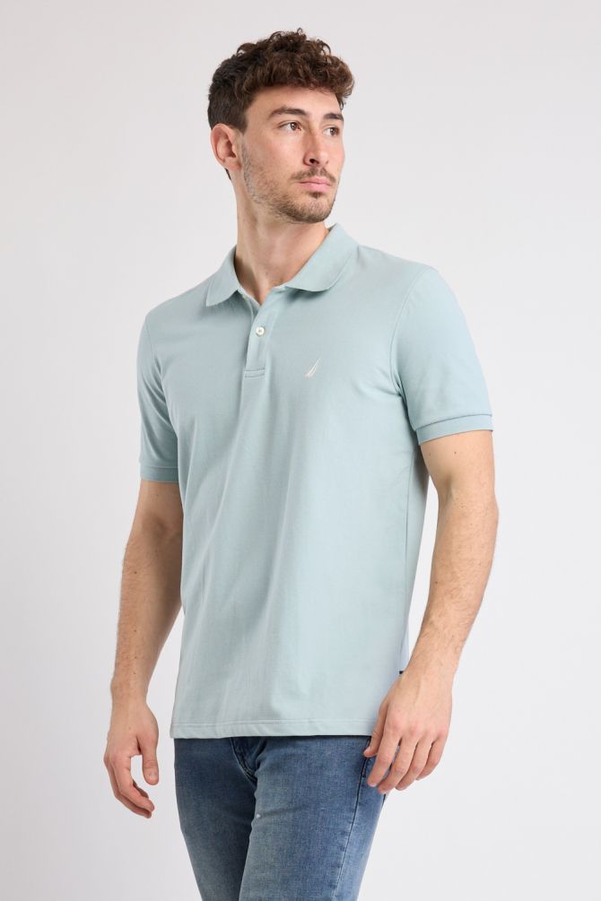 חולצת פולו Nautica קצרה עם לוגו רקום גברים