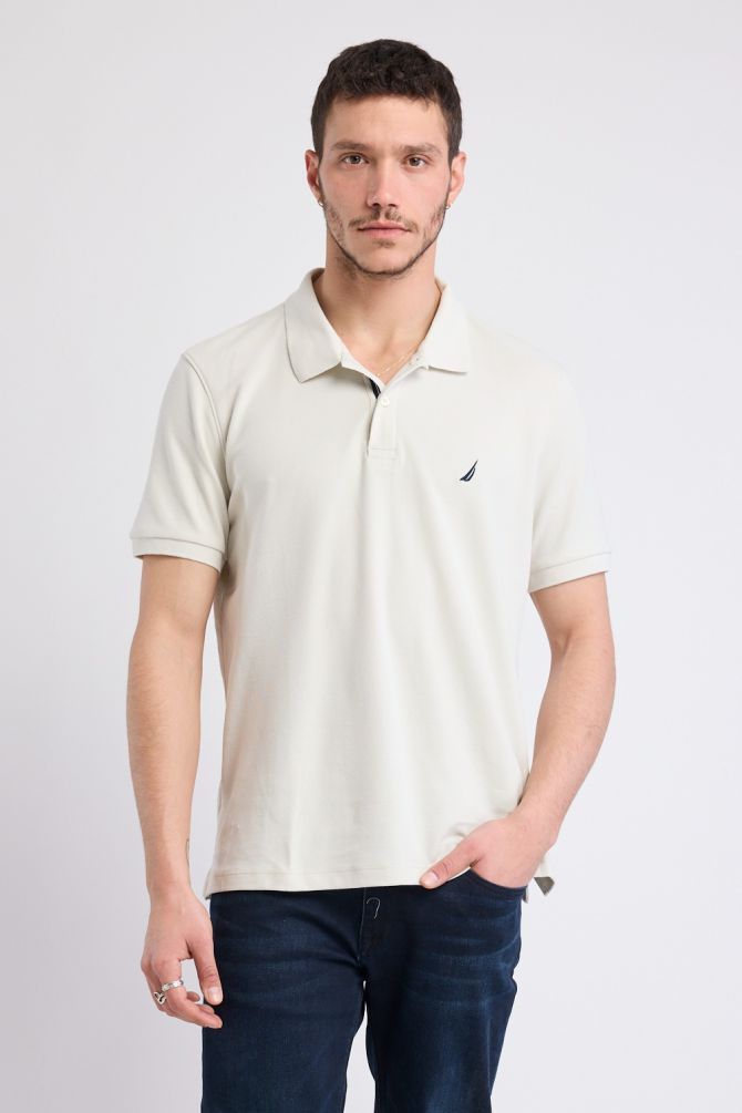 חולצת פולו Nautica קצרה עם לוגו רקום גברים