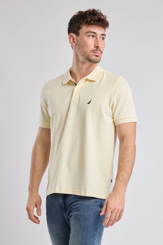 חולצת פולו Nautica קצרה עם לוגו רקום גברים