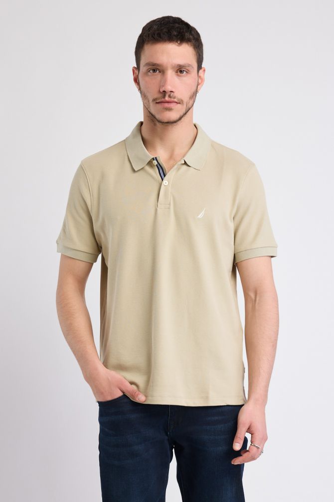 חולצת פולו Nautica קצרה עם לוגו רקום גברים