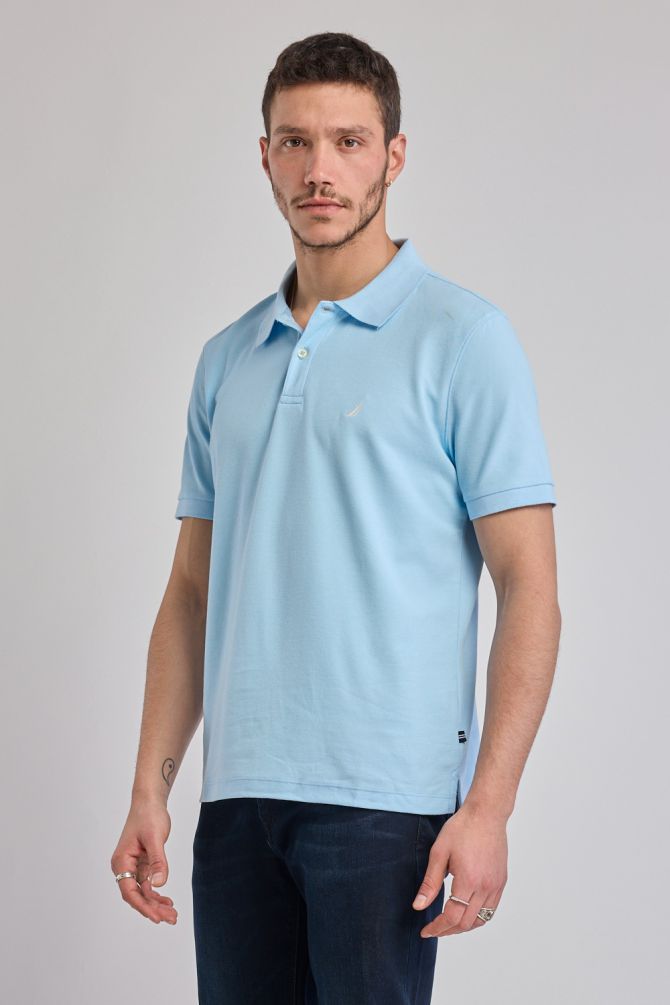 חולצת פולו Nautica קצרה עם לוגו רקום גברים