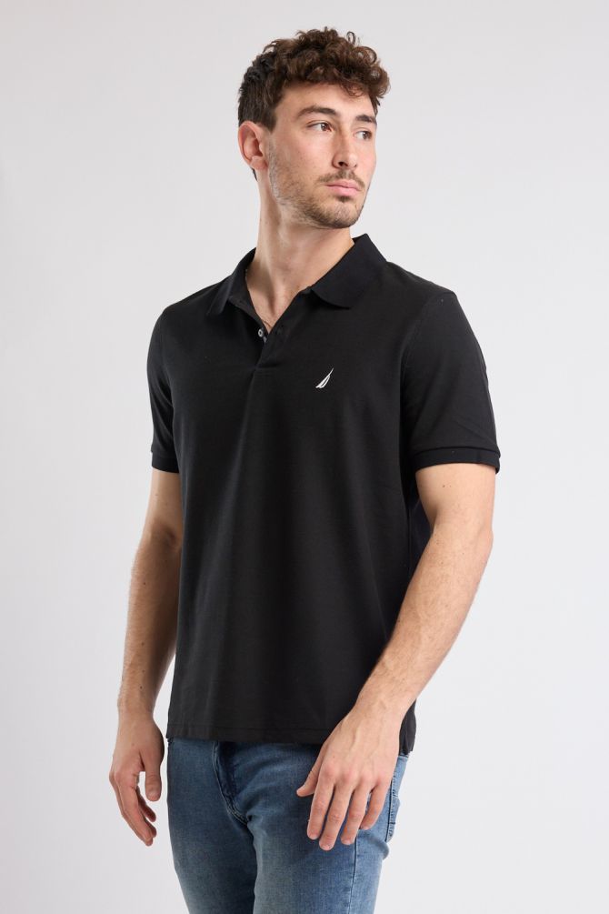 חולצת פולו Nautica קצרה עם לוגו רקום גברים