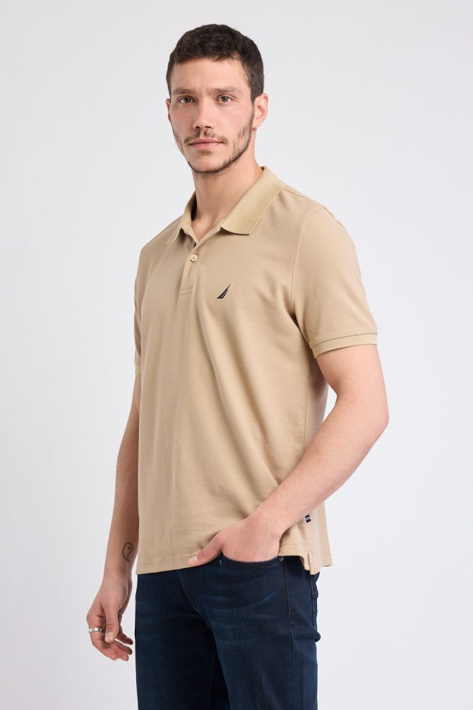 חולצת פולו Nautica קצרה עם לוגו רקום גברים