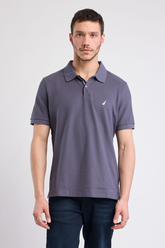 חולצת פולו Nautica קצרה עם לוגו רקום גברים