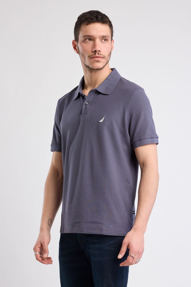 חולצת פולו Nautica קצרה עם לוגו רקום גברים