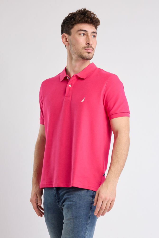 חולצת פולו Nautica קצרה עם לוגו רקום גברים