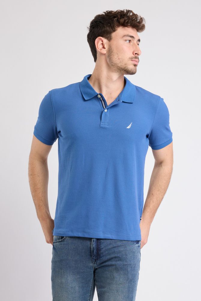 חולצת פולו Nautica קצרה עם לוגו רקום גברים