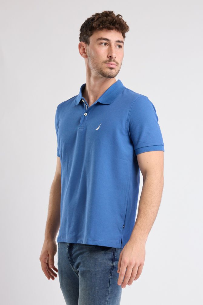 חולצת פולו Nautica קצרה עם לוגו רקום גברים