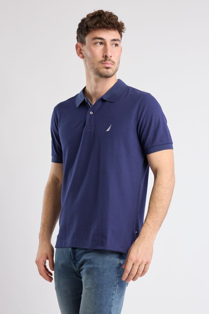 חולצת פולו Nautica קצרה עם לוגו רקום גברים