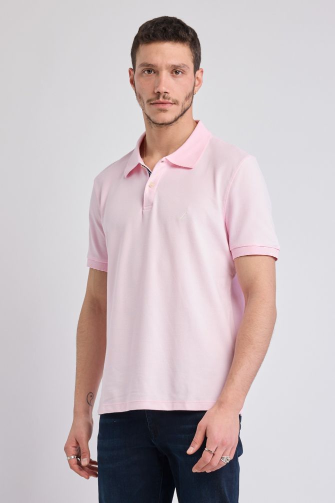 חולצת פולו Nautica קצרה עם לוגו רקום גברים