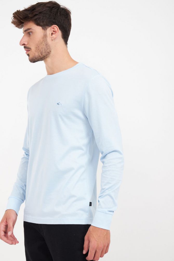 חולצה עם שרוולים ארוכים ולוגו רקום Greg Norman לגברים