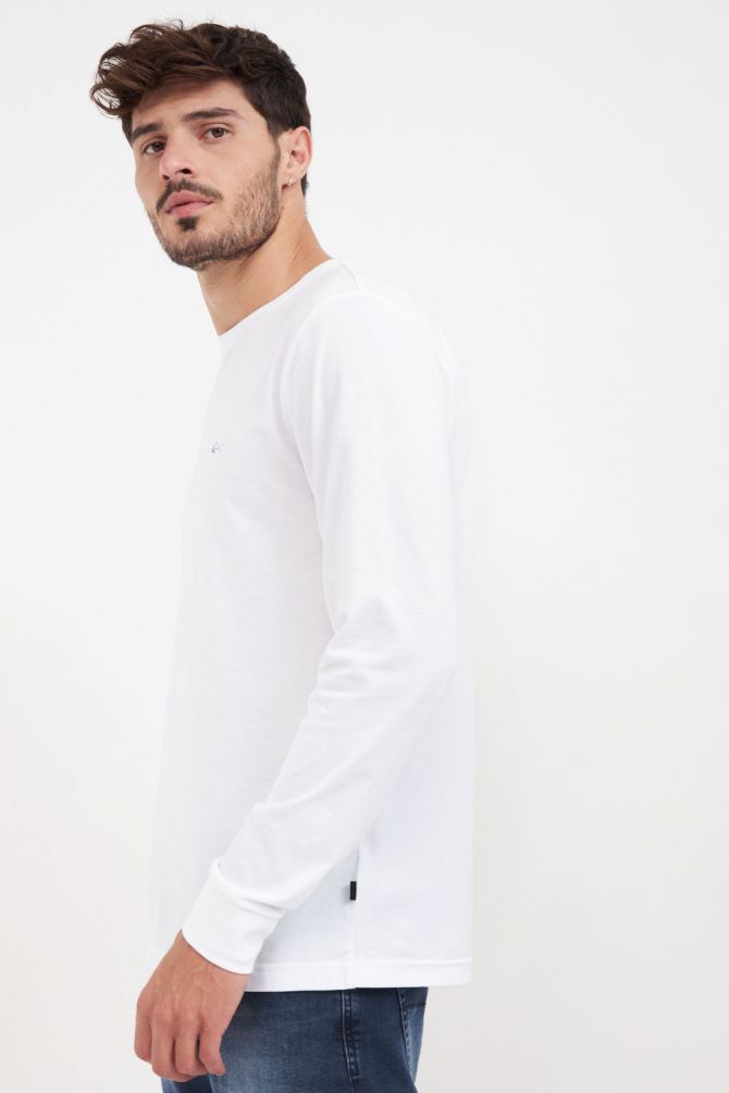 חולצה עם שרוולים ארוכים ולוגו רקום Greg Norman לגברים