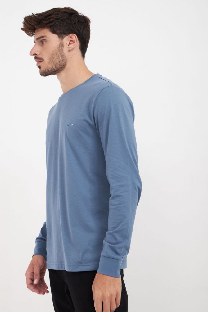 חולצה עם שרוולים ארוכים ולוגו רקום Greg Norman לגברים