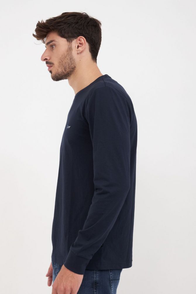 חולצה עם שרוולים ארוכים ולוגו רקום Greg Norman לגברים