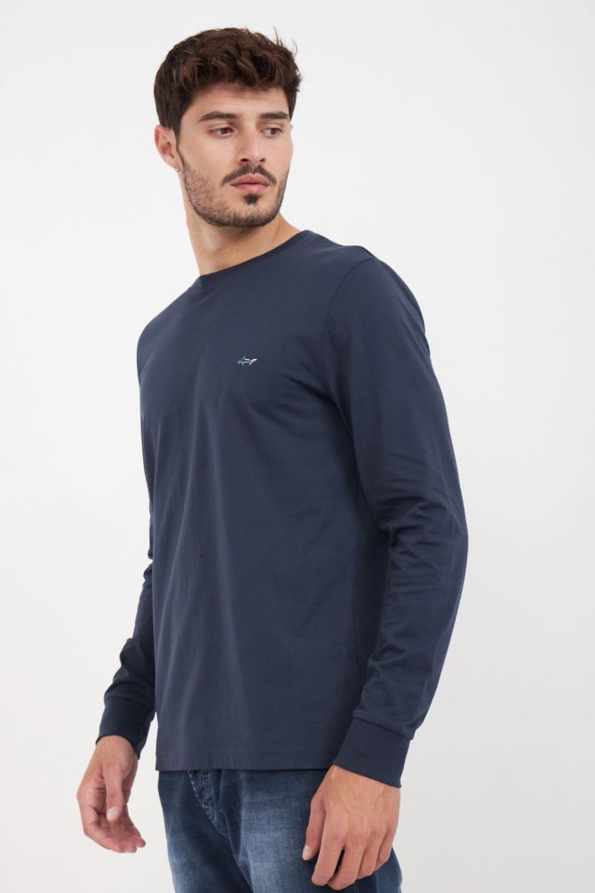 חולצה עם שרוולים ארוכים ולוגו רקום Greg Norman לגברים