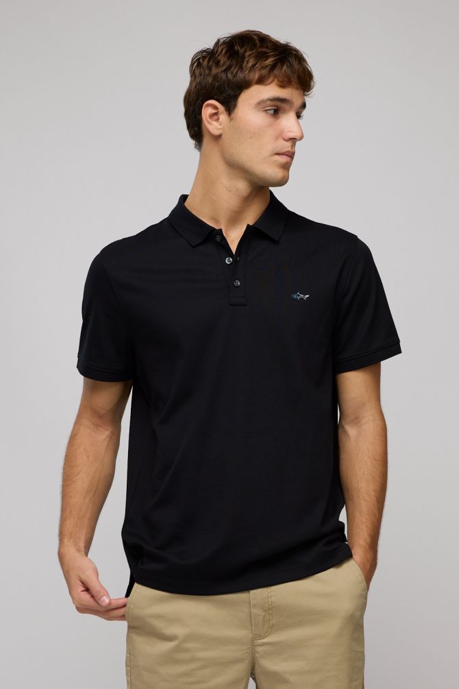 חולצת פולו לגברים עם לוגו רקום Greg Norman