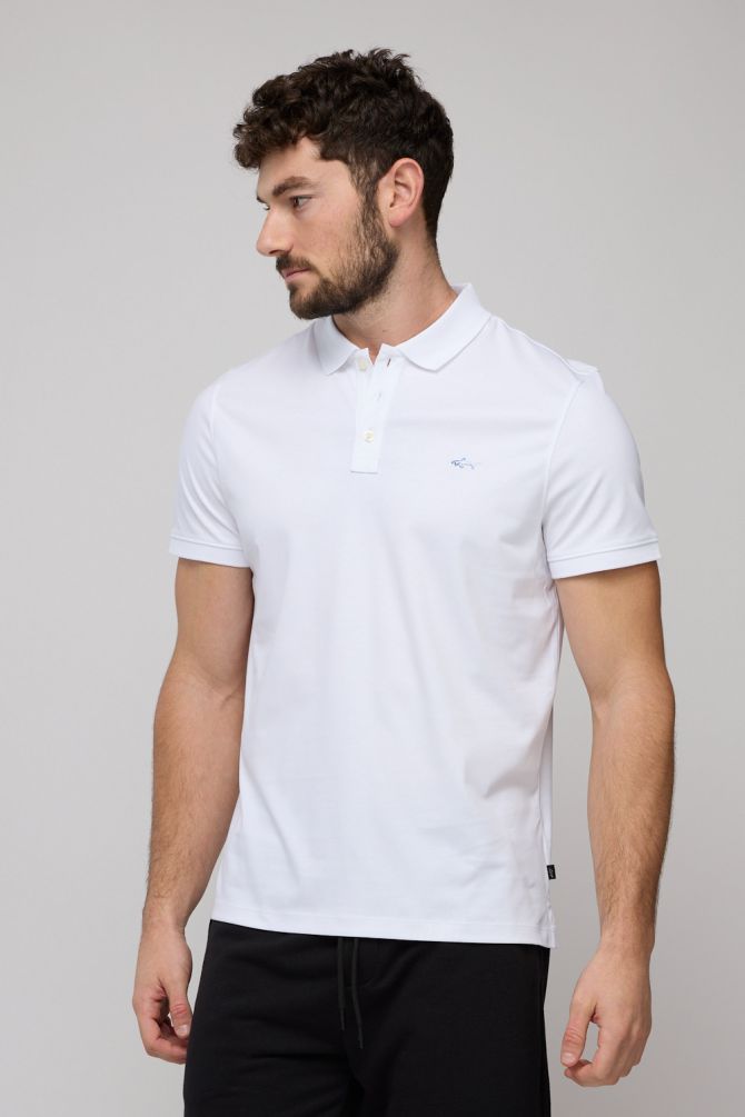 חולצת פולו לגברים עם לוגו רקום Greg Norman