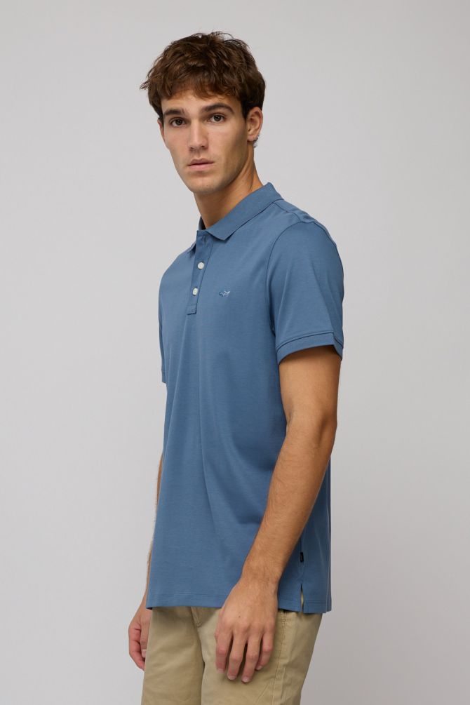 חולצת פולו לגברים עם לוגו רקום Greg Norman