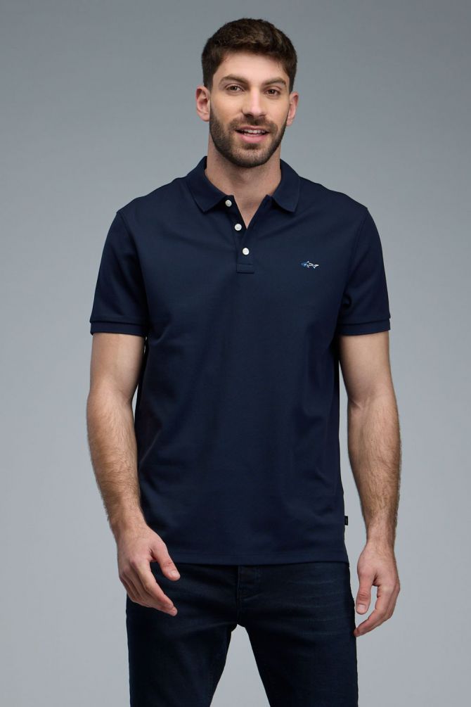 חולצת פולו לגברים עם לוגו רקום Greg Norman