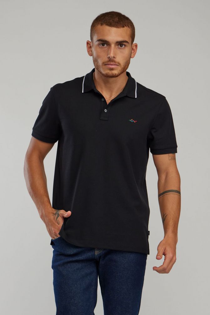 חולצת פולו לגברים בשני גוונים עם לוגו רקום Greg Norman