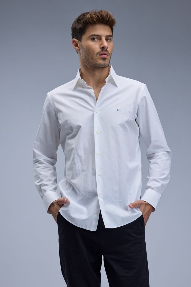 חולצה מכופתרת עם שרוולים ארוכים לגברים Greg Norman