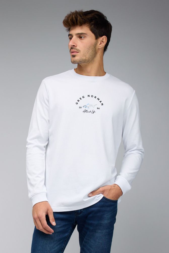 חולצת טי עם שרוולים ארוכים לגברים Greg Norman