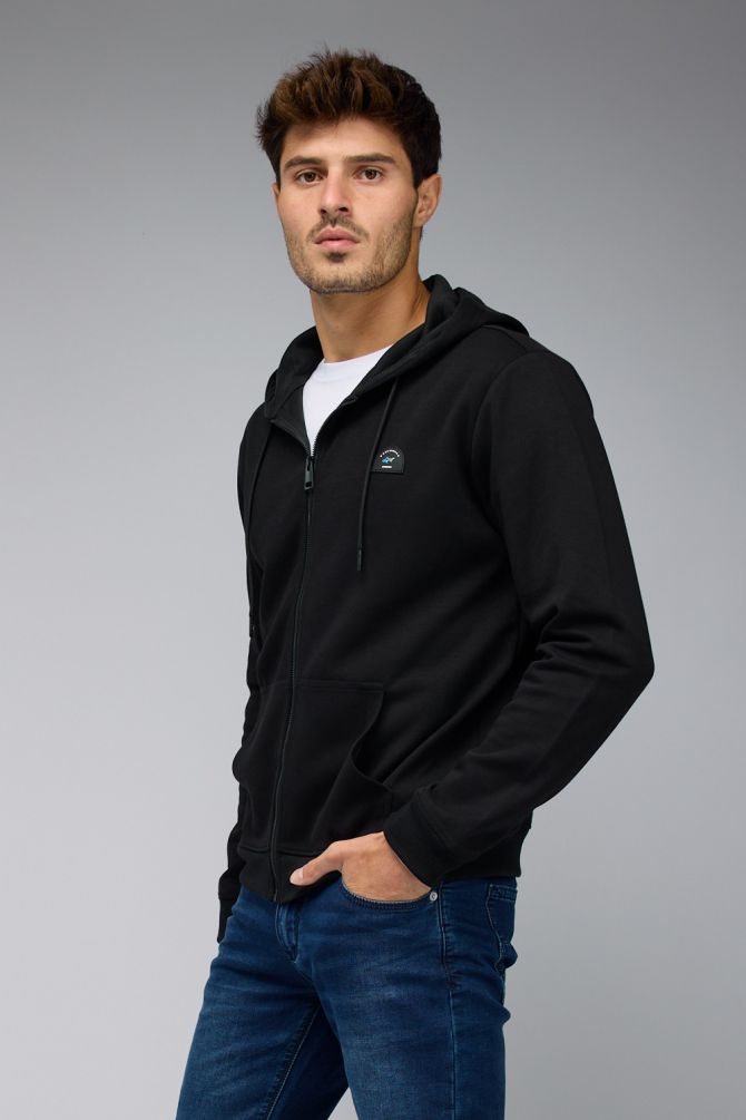 סווטשירט Greg Norman עם רוכסן וקפוצ’ון לגברים