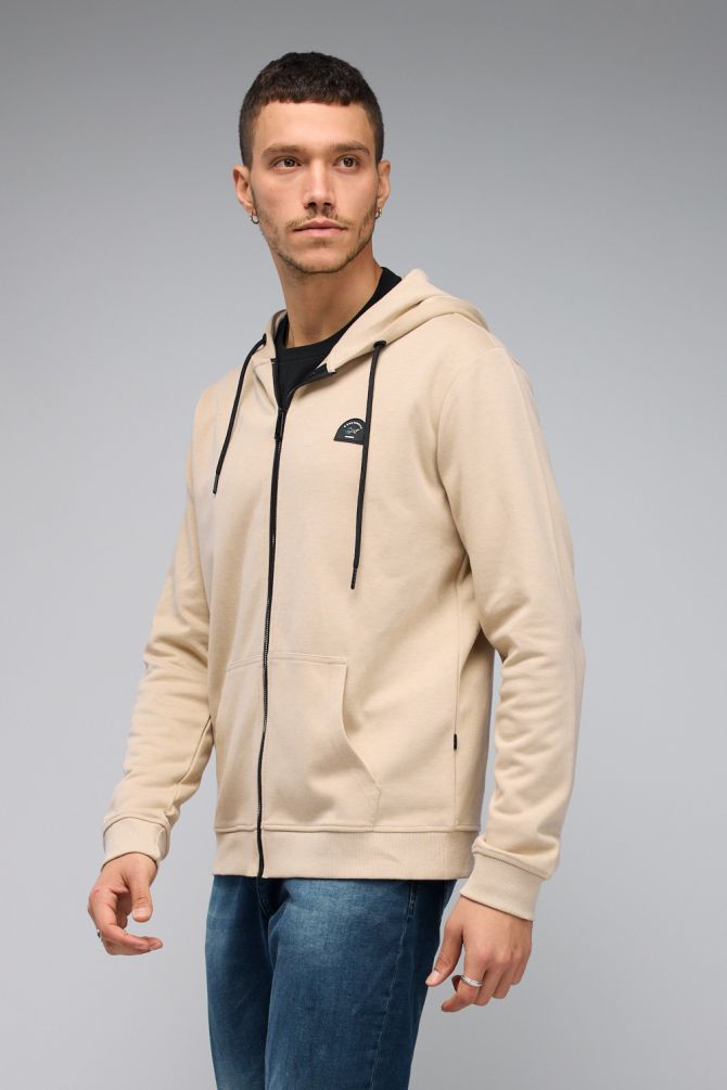 סווטשירט Greg Norman עם רוכסן וקפוצ’ון לגברים