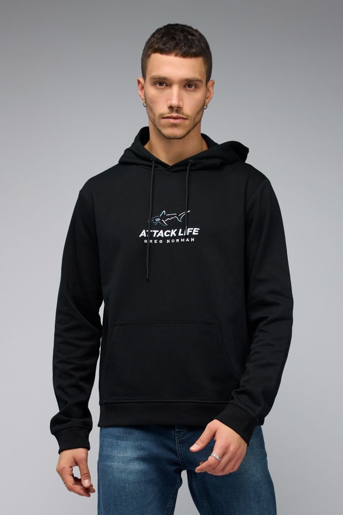 סווטשירט Greg Norman עם כיס וקפוצ’ון לגברים