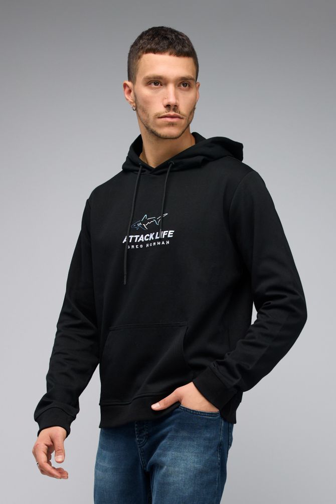 סווטשירט Greg Norman עם כיס וקפוצ’ון לגברים