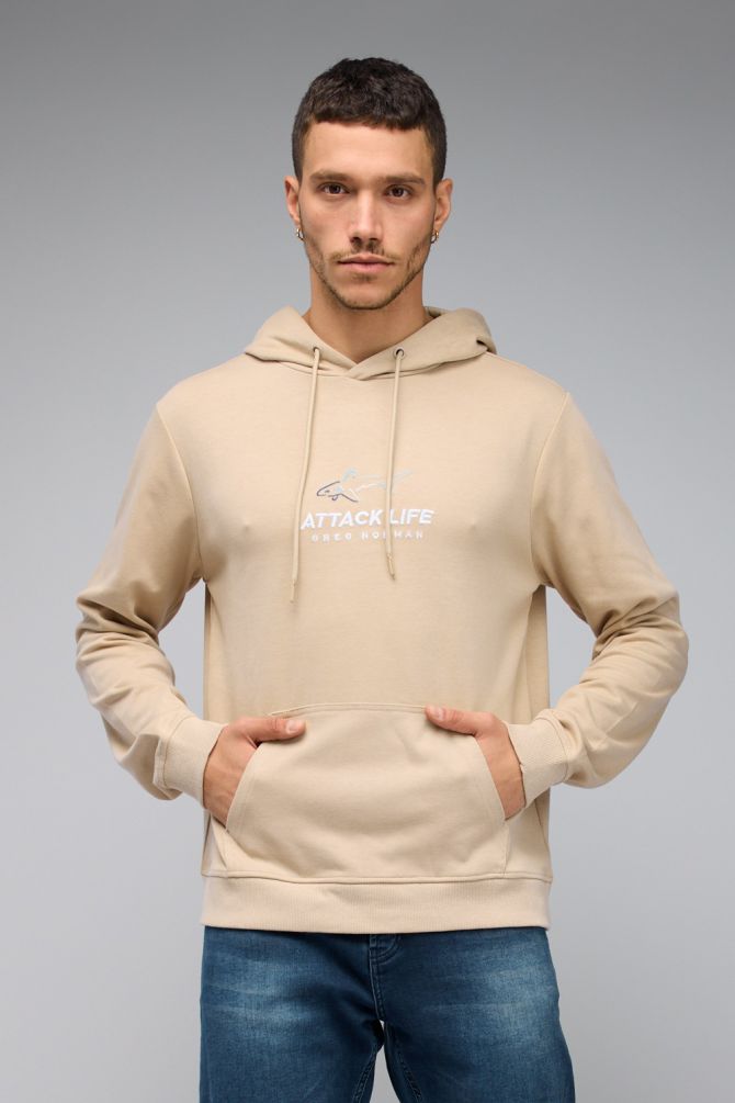 סווטשירט Greg Norman עם כיס וקפוצ’ון לגברים