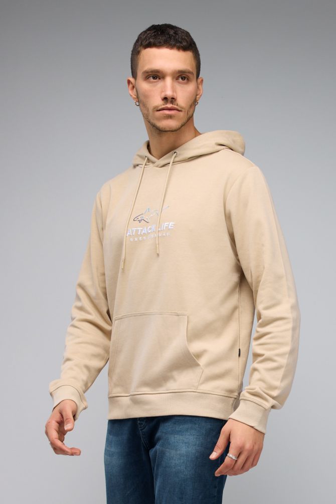 סווטשירט Greg Norman עם כיס וקפוצ’ון לגברים